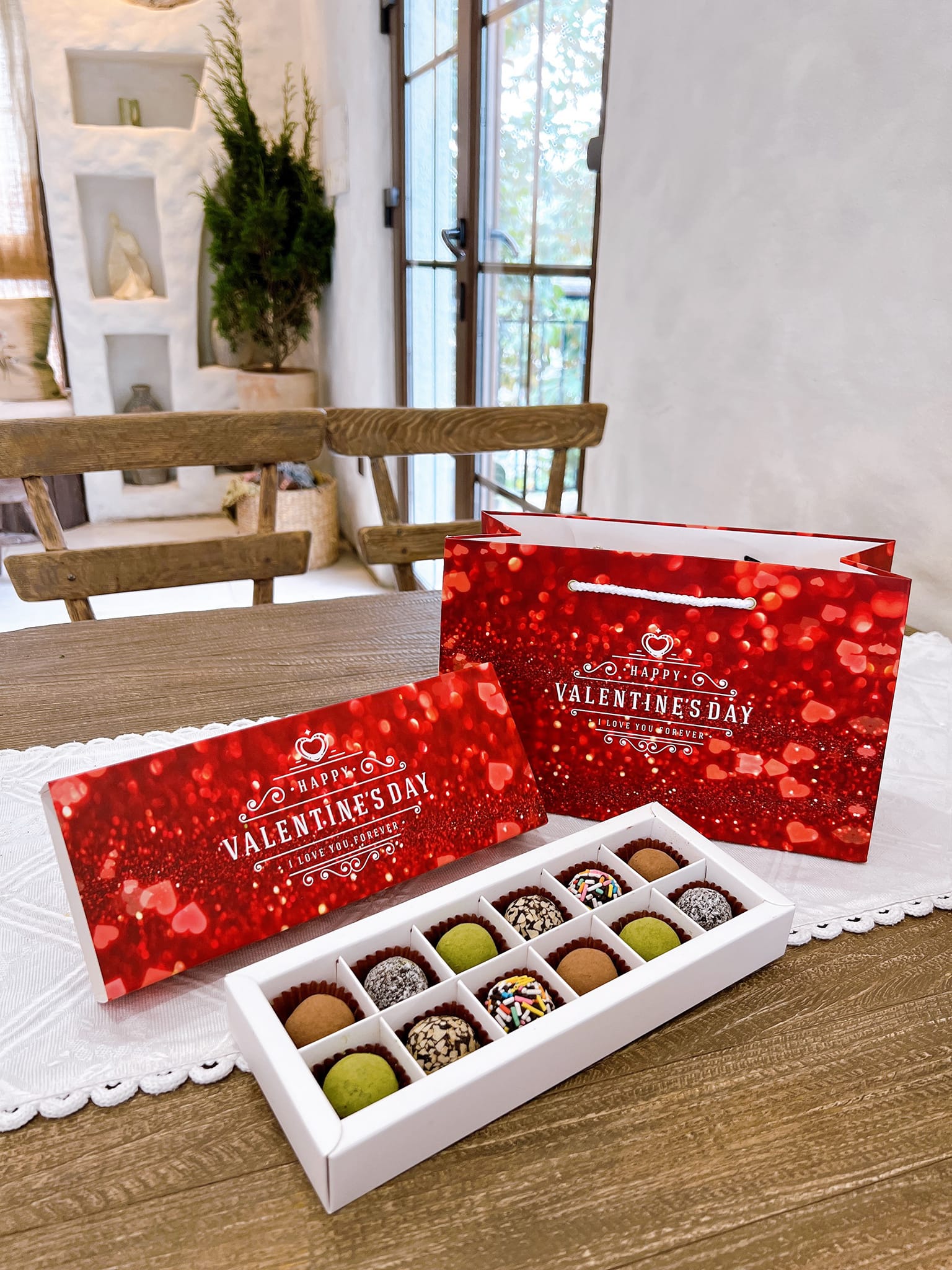 Valentine socola viên tròn hộp 12 viên