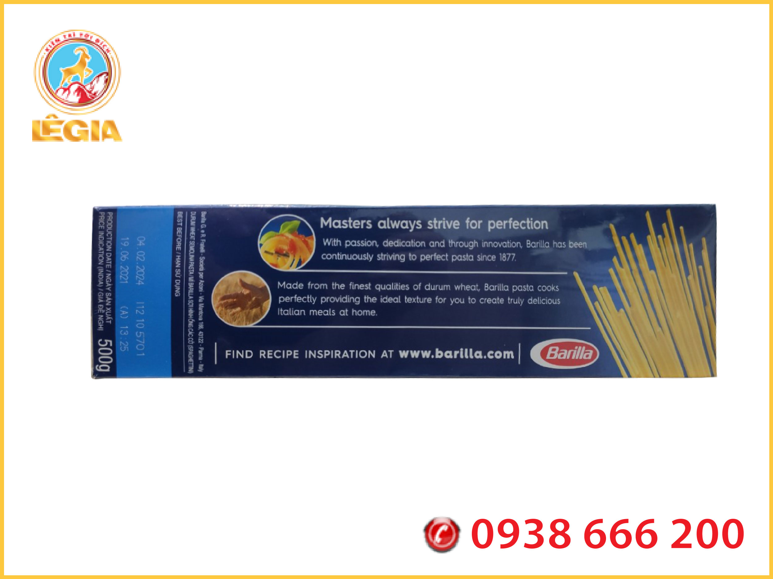 MÌ Ý SPAGHETTI n.3 BARILLA HỘP 500G