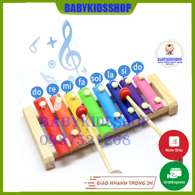 Đàn gỗ xylophone 8 quãng - Dụng cụ âm nhạc cho bé
