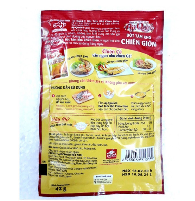 combo 2 gói bột tẩm khô chiên giòn