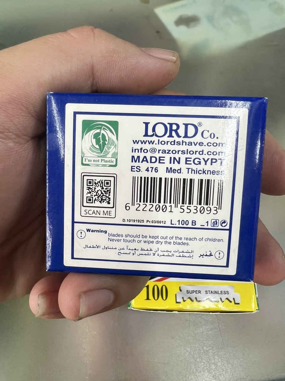 Dao lam nửa lưỡi LORD hộp 110 chiếc
