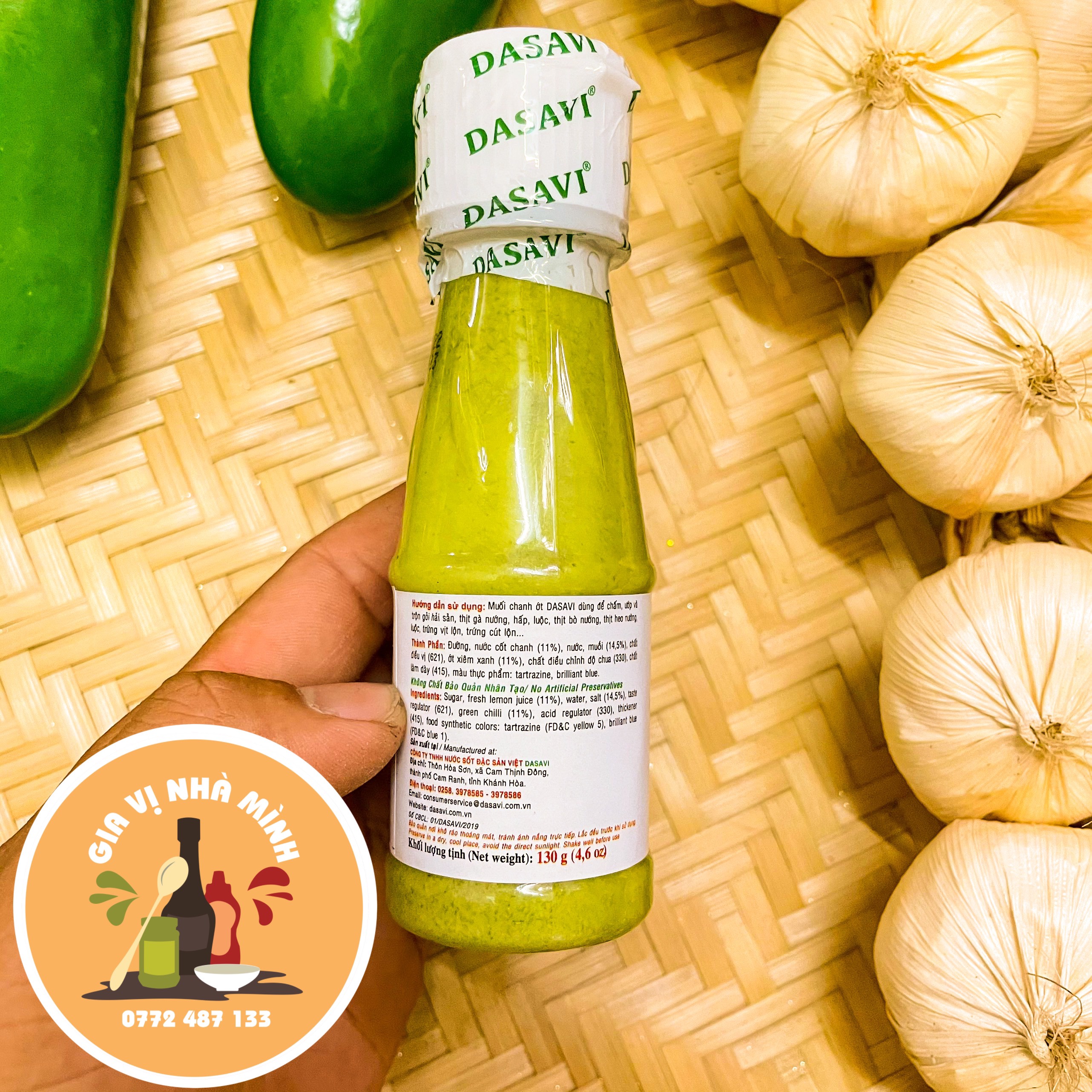 MUỐI ỚT XANH CHẤM HẢI SẢN DASAVI 130GR