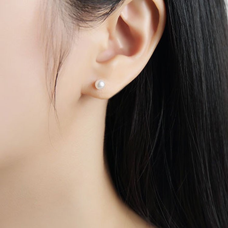 BÔNG TAI HẠT CHÂU XÁM, ĐEN, TRẮNG
