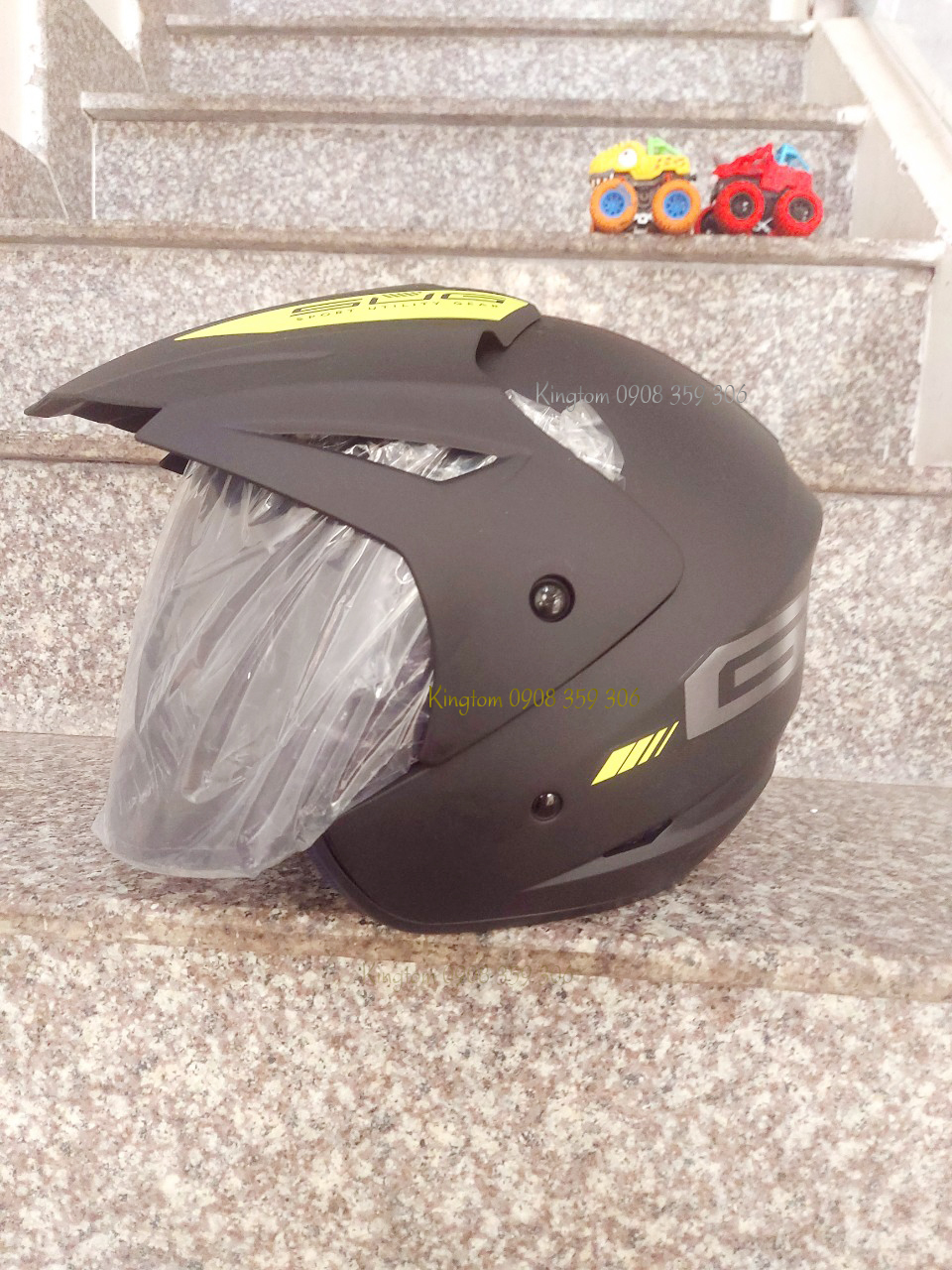 Mũ/Nón bảo hiểm YAMAHA 3/4 ĐEN NHÁM