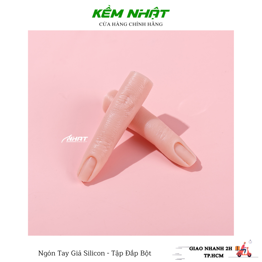 Ngón tay giả silicon tập đắp bột, đắp gel - dụng cụ làm nail