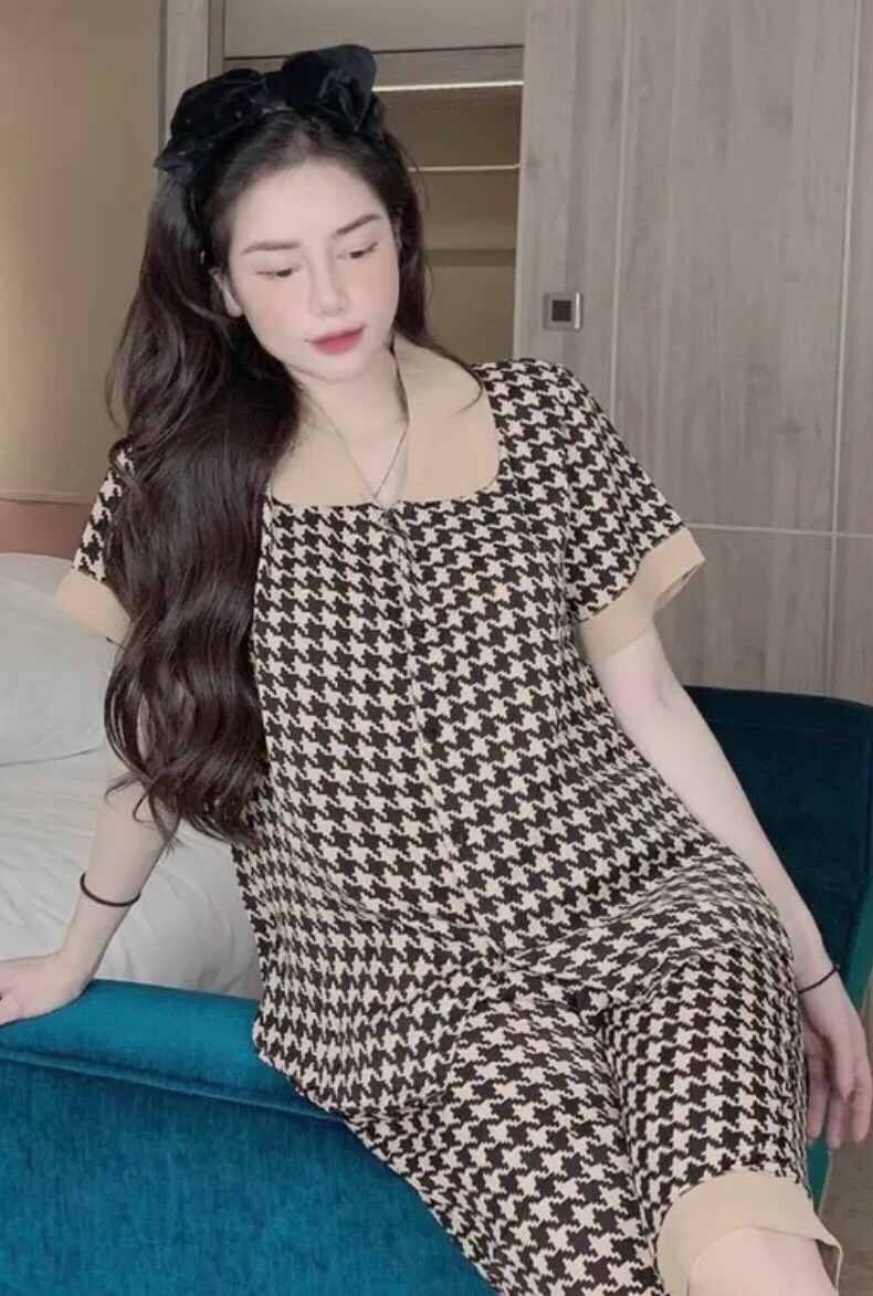 Bộ Pijama Chất Lụa Gấm Tay Dài- Quần Dài , Bộ lụa pyjama áo dài quần dài , đồ ngủ nữ chất liệu lụa gấm mềm mịn cao cấp không nhăn không xù