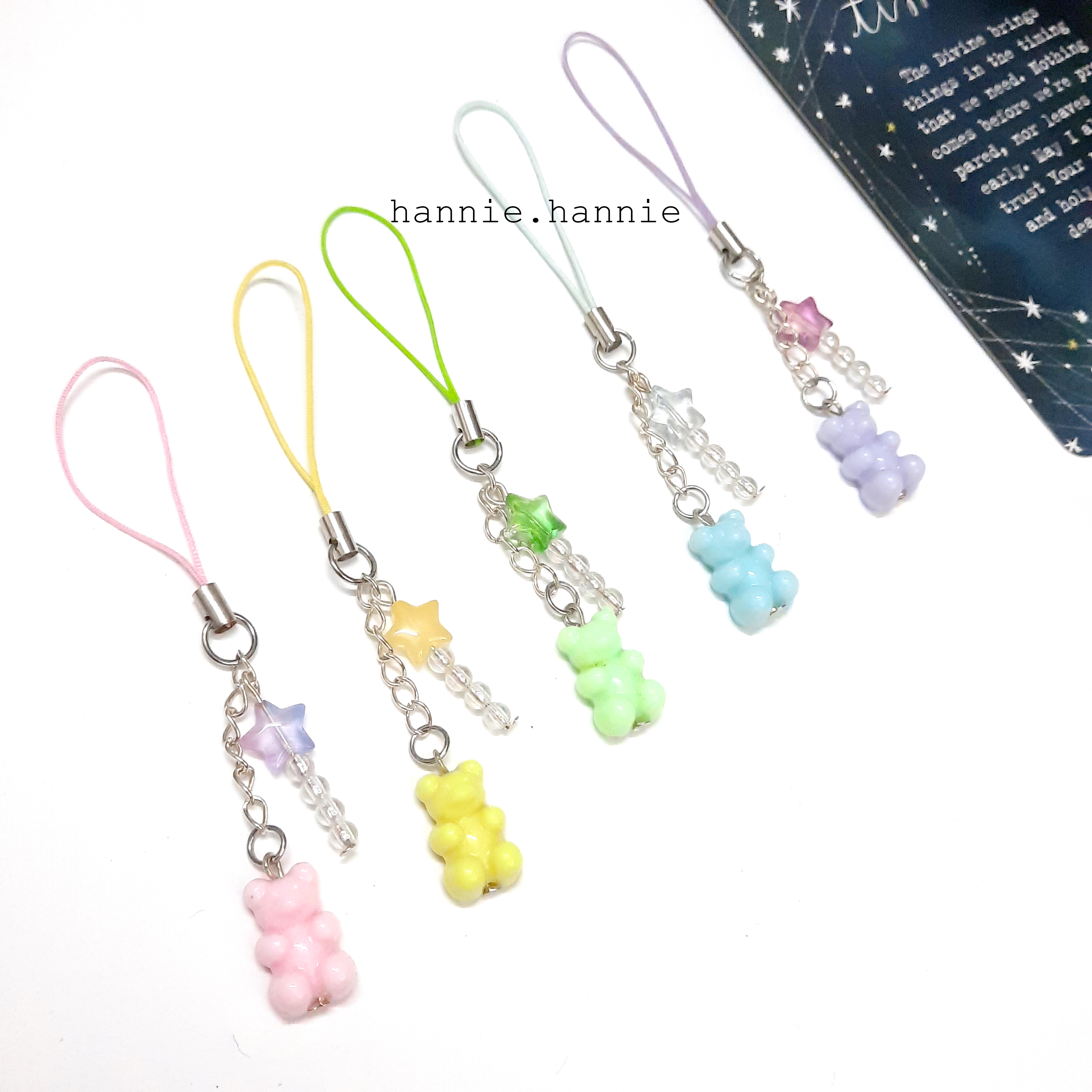 Đọc mô tả - GUMMY BEAR - Móc khóa gấu dây treo điện thoại, usb, máy ảnh, quà tặng handmade (Vàng/Cam/Tím/Hồng/Xanh biển/Xanh lá/Tím)