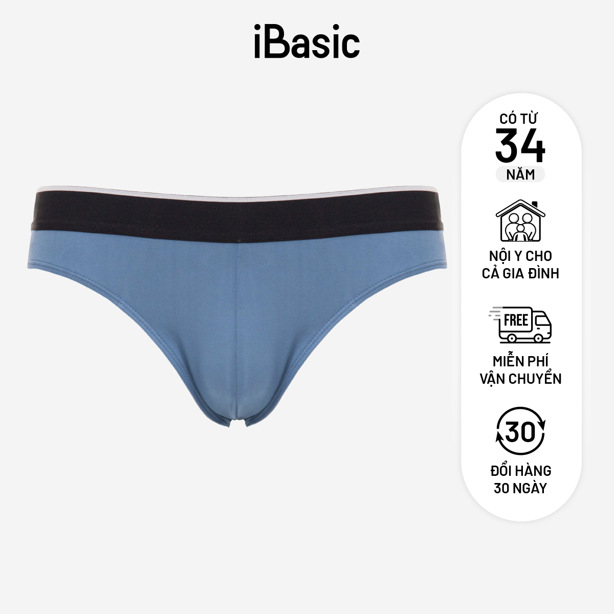 Combo 3 men's 3 PCs cotton elastic briefs ibasic brief shorts panm006