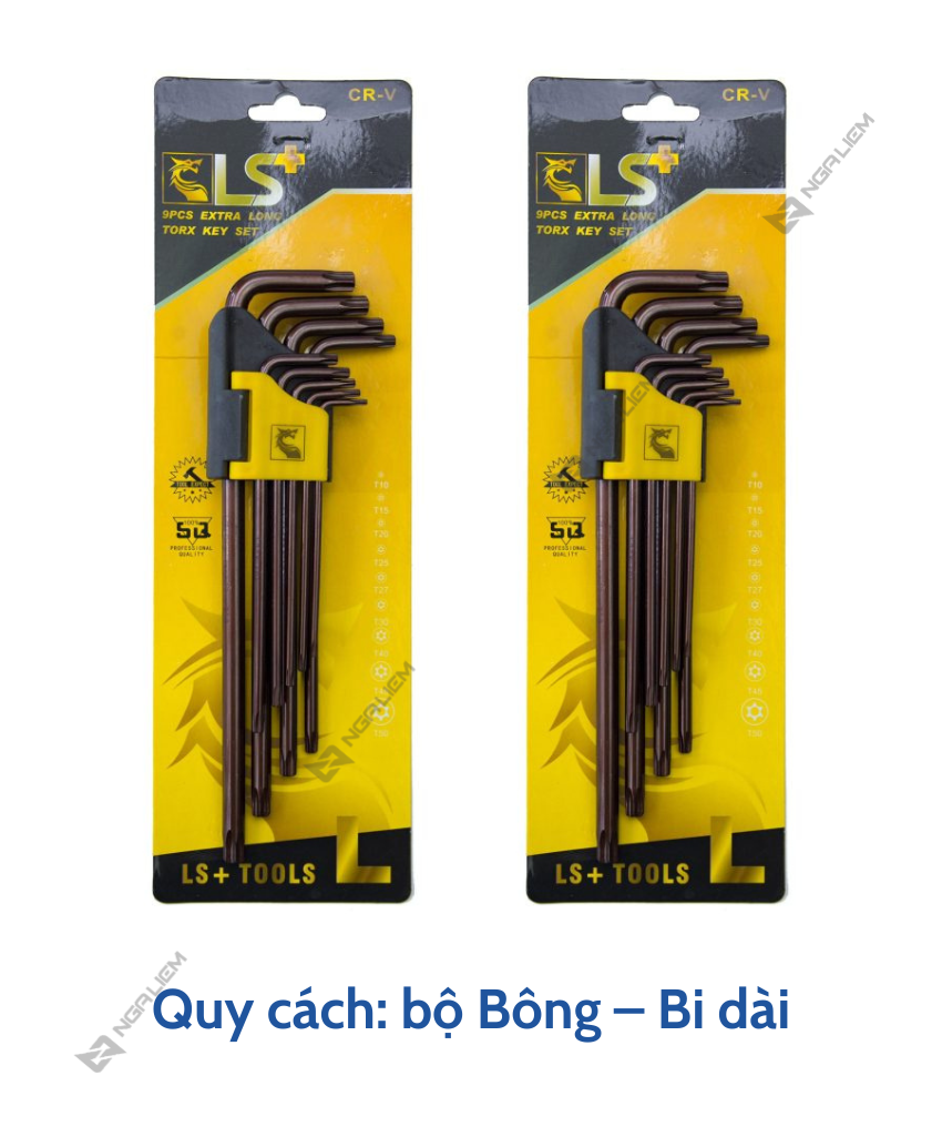 Bộ lục giác S2 9 món LS+ (Bông – Bi Dài)
