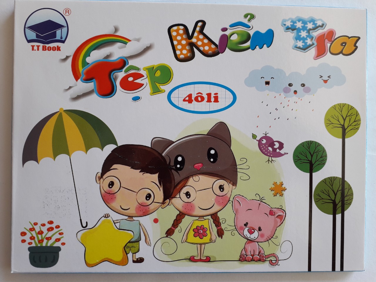 Combo 2 Tệp giấy kiểm tra 4 ôly