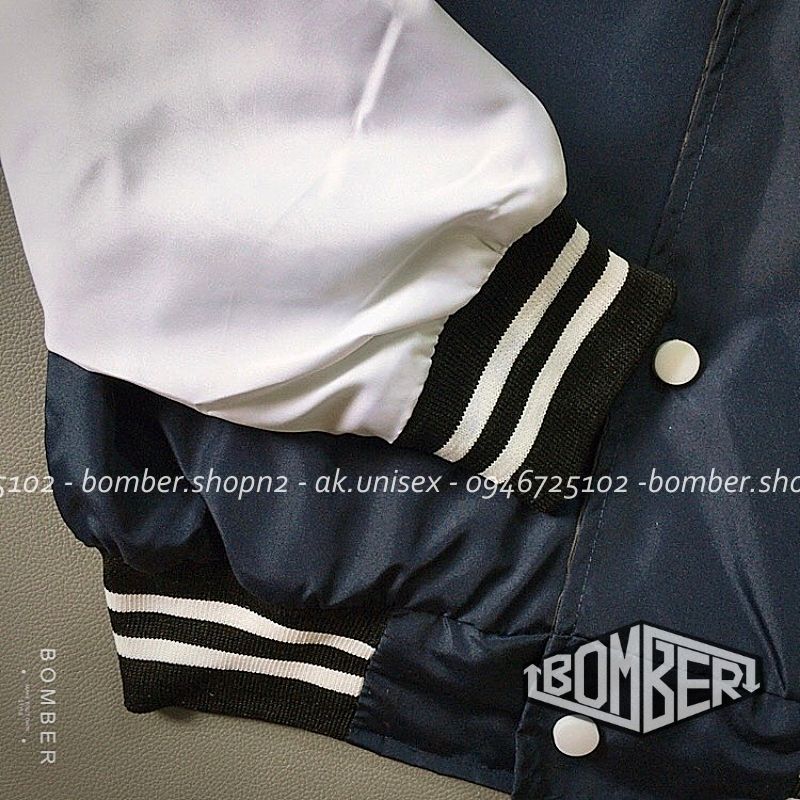 [Ảnh + Video thật] Áo khoác bomber thiết kế Unisex style bóng chày