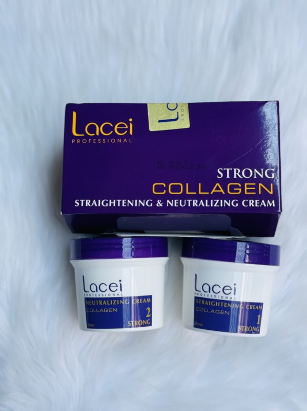 Thuốc Duỗi tóc không kẹp nhiệt dành  cho tại nhà thương hiệu LACEI Collagen 200mlx2 cao cấp