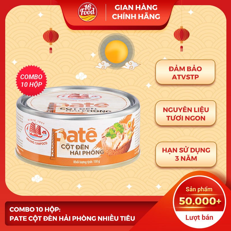 Specialty Pate column lamp nautical room, patê liver canned canfoco eat rice bread đều delicious box type 150g - 16 food