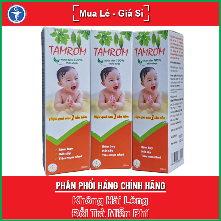 TamRom - Nước tắm 100% thảo dược dành cho bé (chai 250ml) - Yes