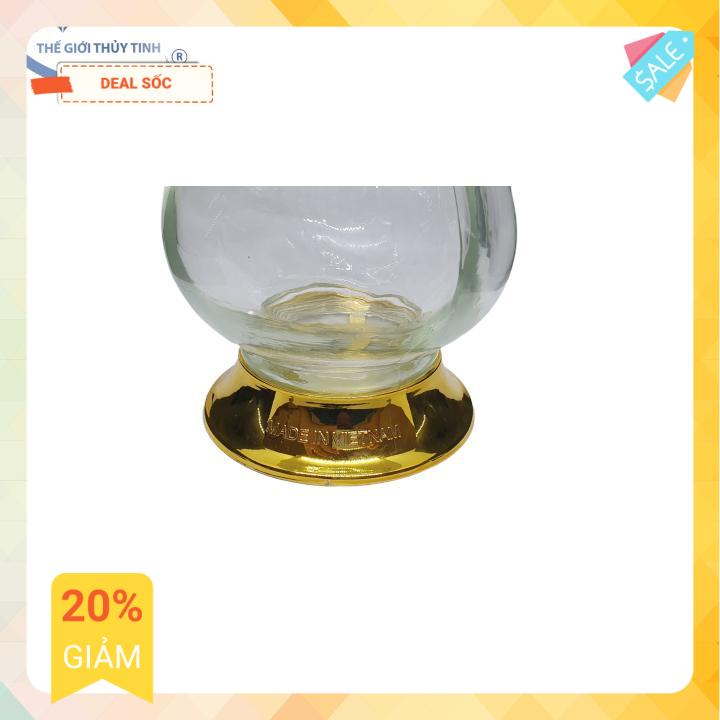 Bình Ngâm Rươu Sâm Thủy Tinh 1.5 Lít Cẩm Đạt Không Van
