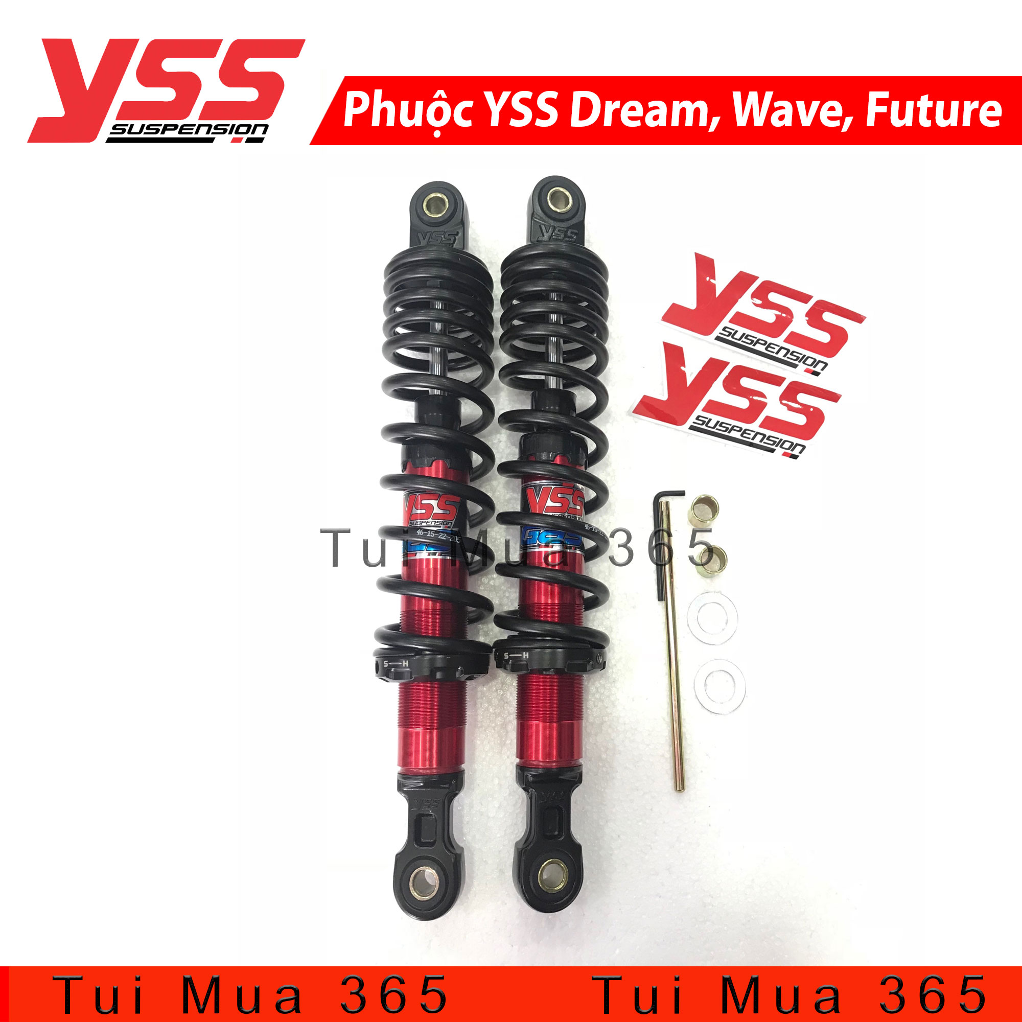 [HCM]Phuộc YSS Dream Wave Future Axelo Thái Lan Đen Đỏ