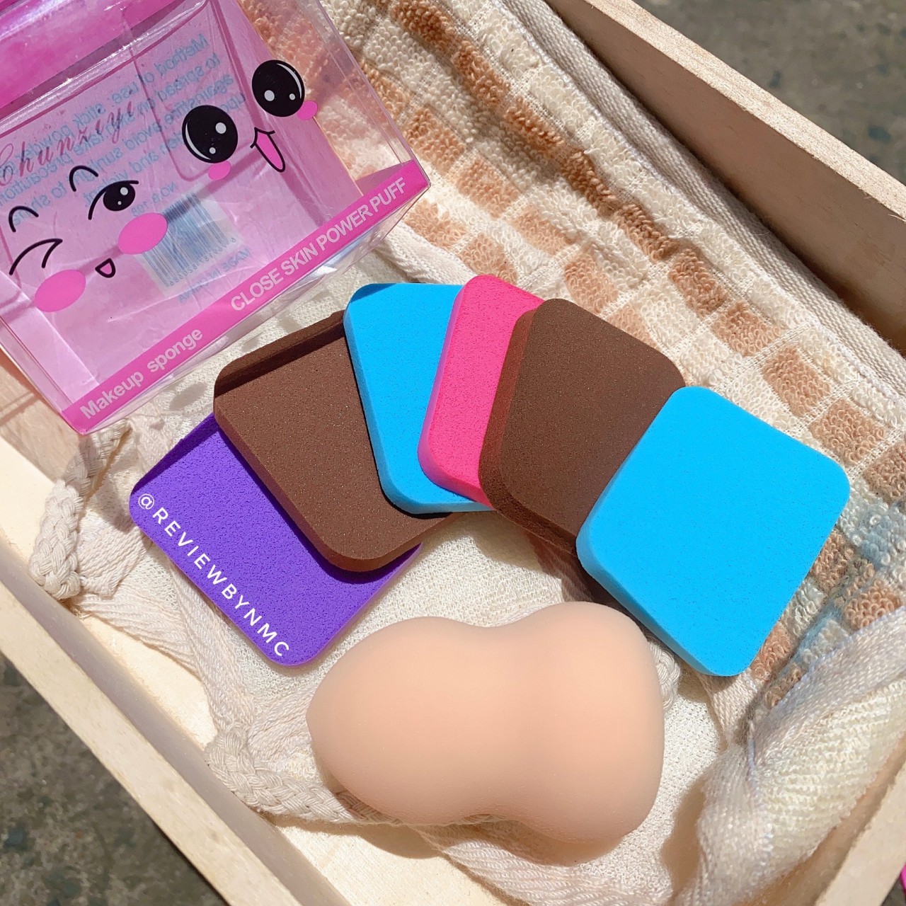 Bông Phấn hồ Lô + Power Puff 6 Miếng
