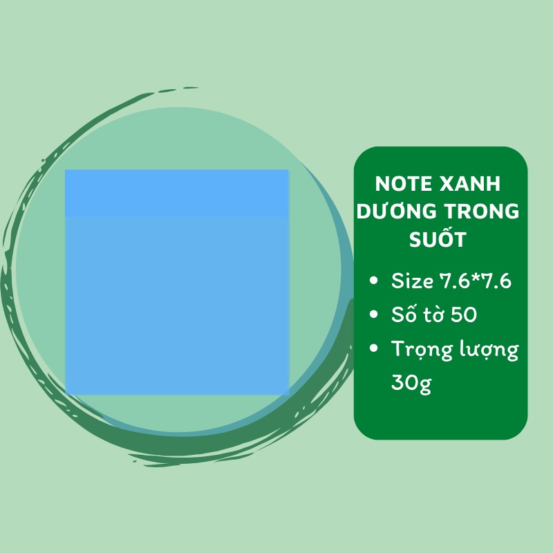 XẤP 50 TỜ GIẤY NOTE TRONG SUỐT, CHỐNG THẤM NƯỚC