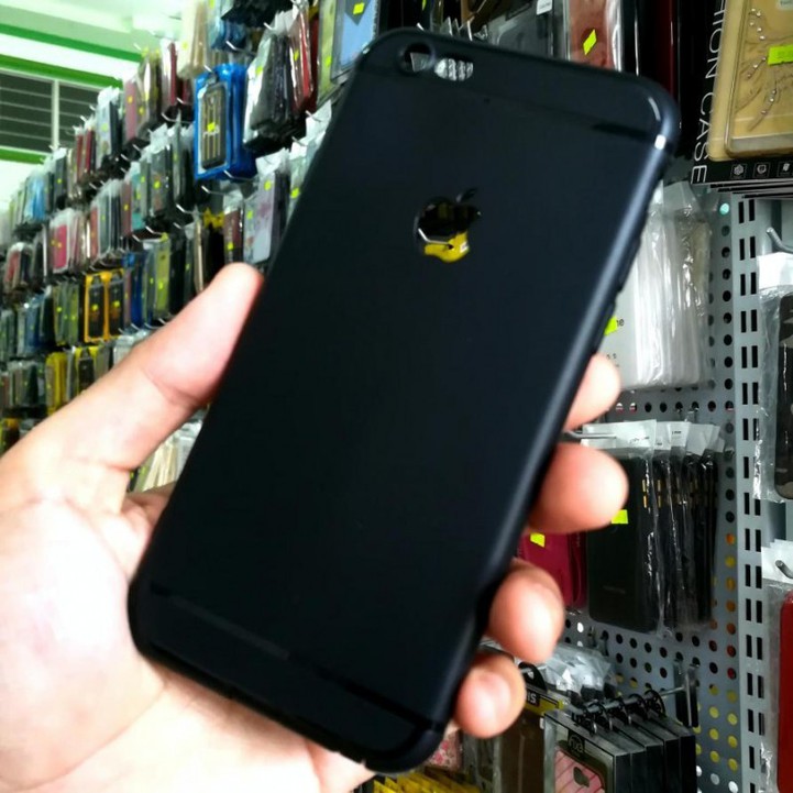 Ốp lưng nhựa dẻo silicon đen trơn cho iphone 6, 6S