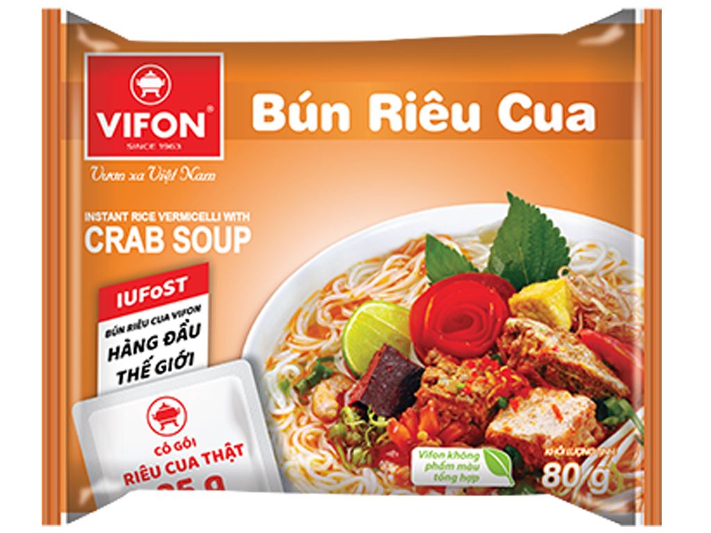 Thùng 30 gói bún riêu cua Vifon 80g