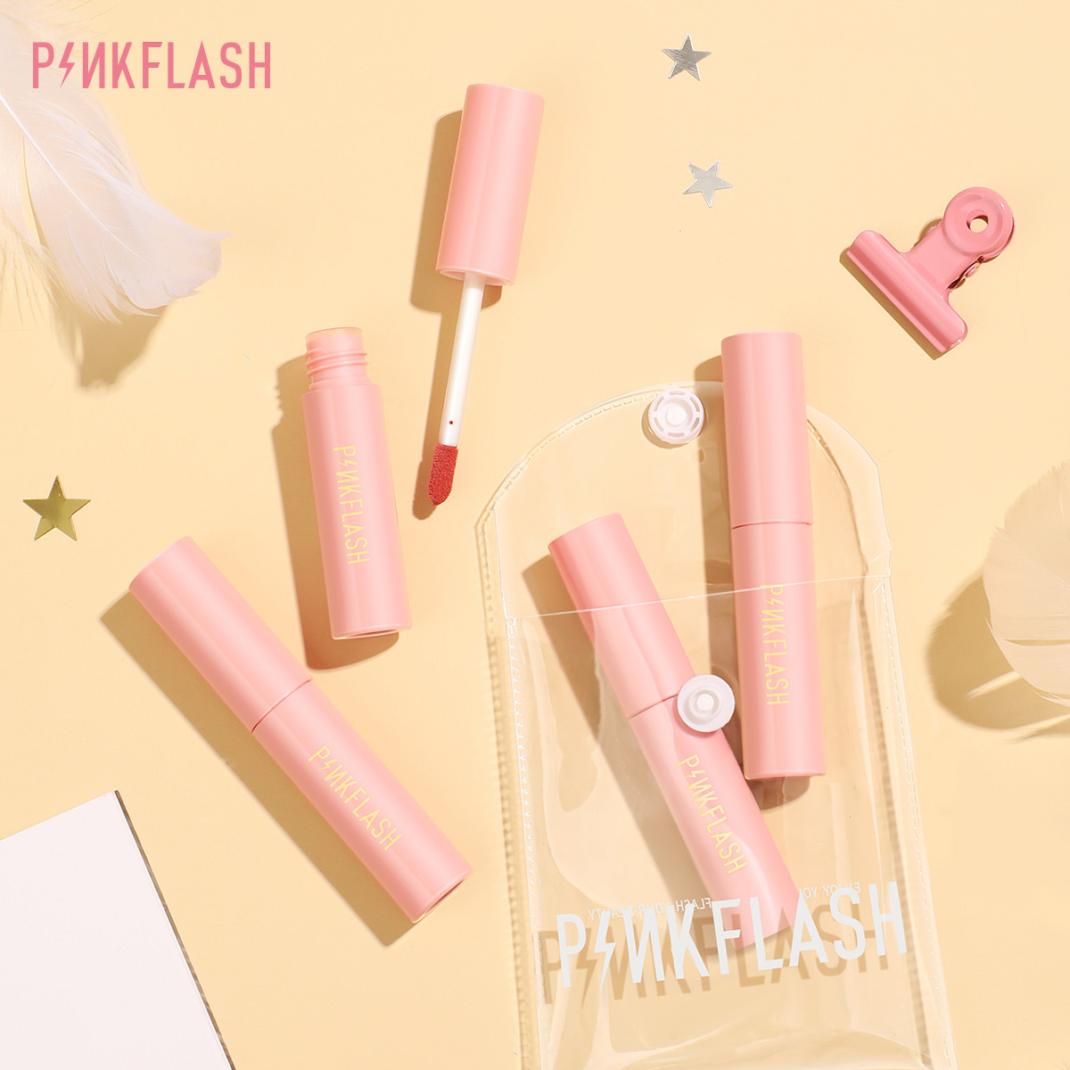 Son kem lì PINKFLASH Kiss Air M01 mềm mịn lâu trôi nội địa sỉ rẻ MATTE LIPSTICK WE Store