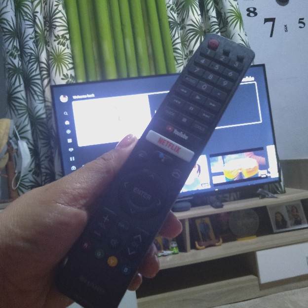 SHARP Original Voice Remote control GB346WJSA for SHARP TV Netflix and YouTube Compatible TV Model GB326WJSA