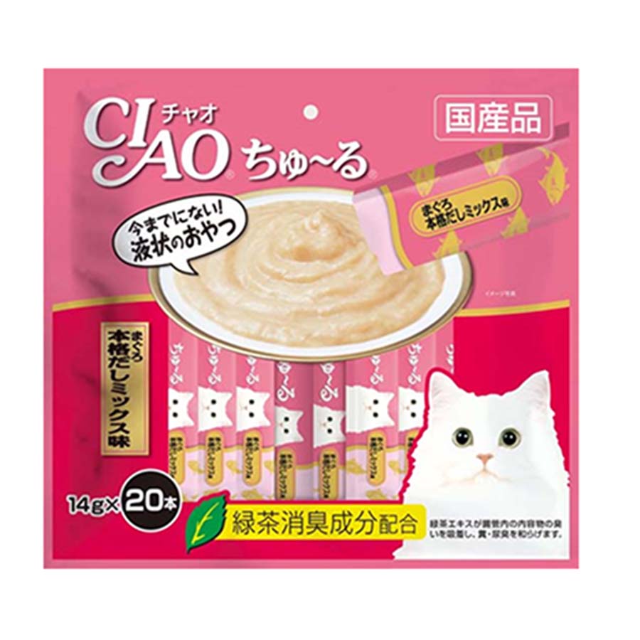 [Hoàn Tiền 10%] Ciao churu cho mèo mix vị 40 tuýp