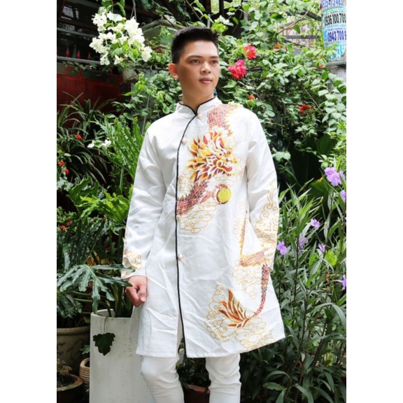 Áo Dài Cách Tân Nam Vải Gấm