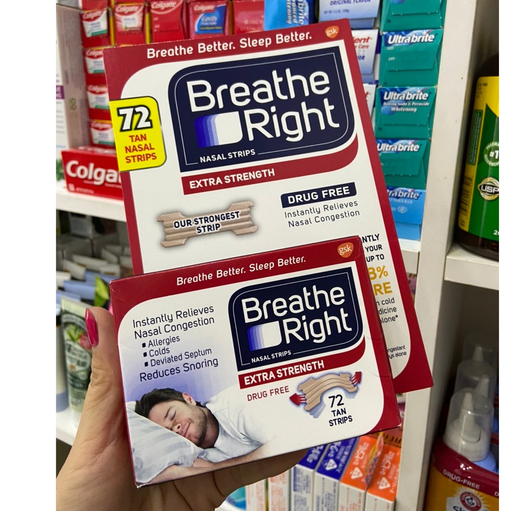 Miếng dán chống ngáy Breath Right hộp 72 miếng