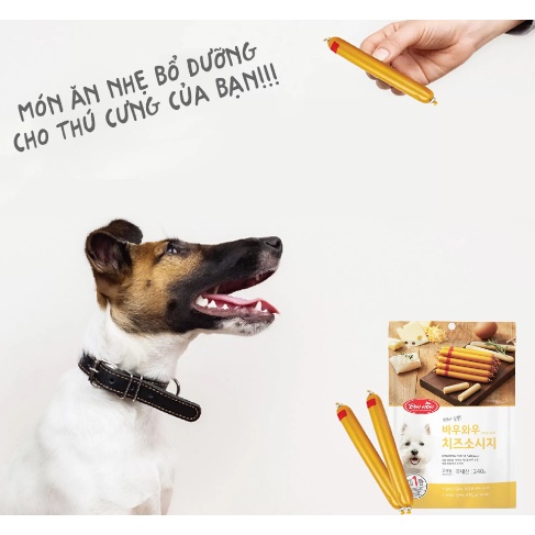 Xúc xích phô mai Bowwow cho chó gói 240g