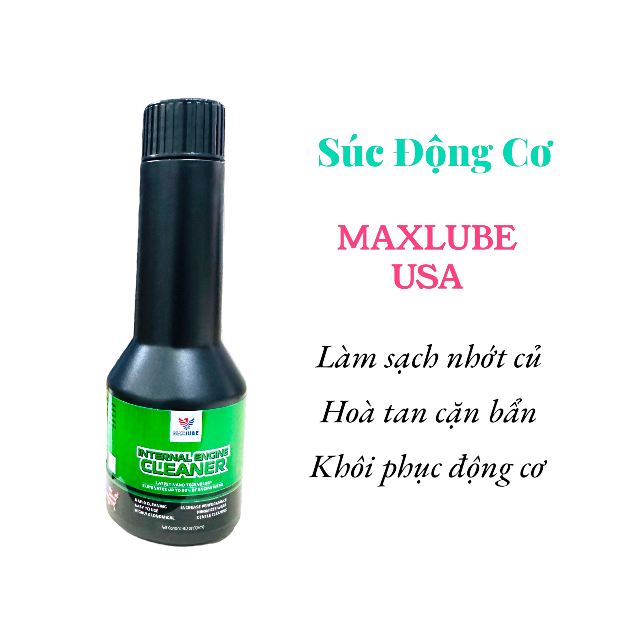 Phụ Gia MAXLUBE vệ sinh bảo dưỡng xe máy (súc động cơ, vệ sinh buồng đốt, nano nhớt)