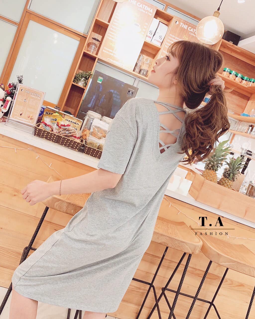 [MeBeBin] Đầm Suông Dáng Rộng Micky Đan Dây Lưng