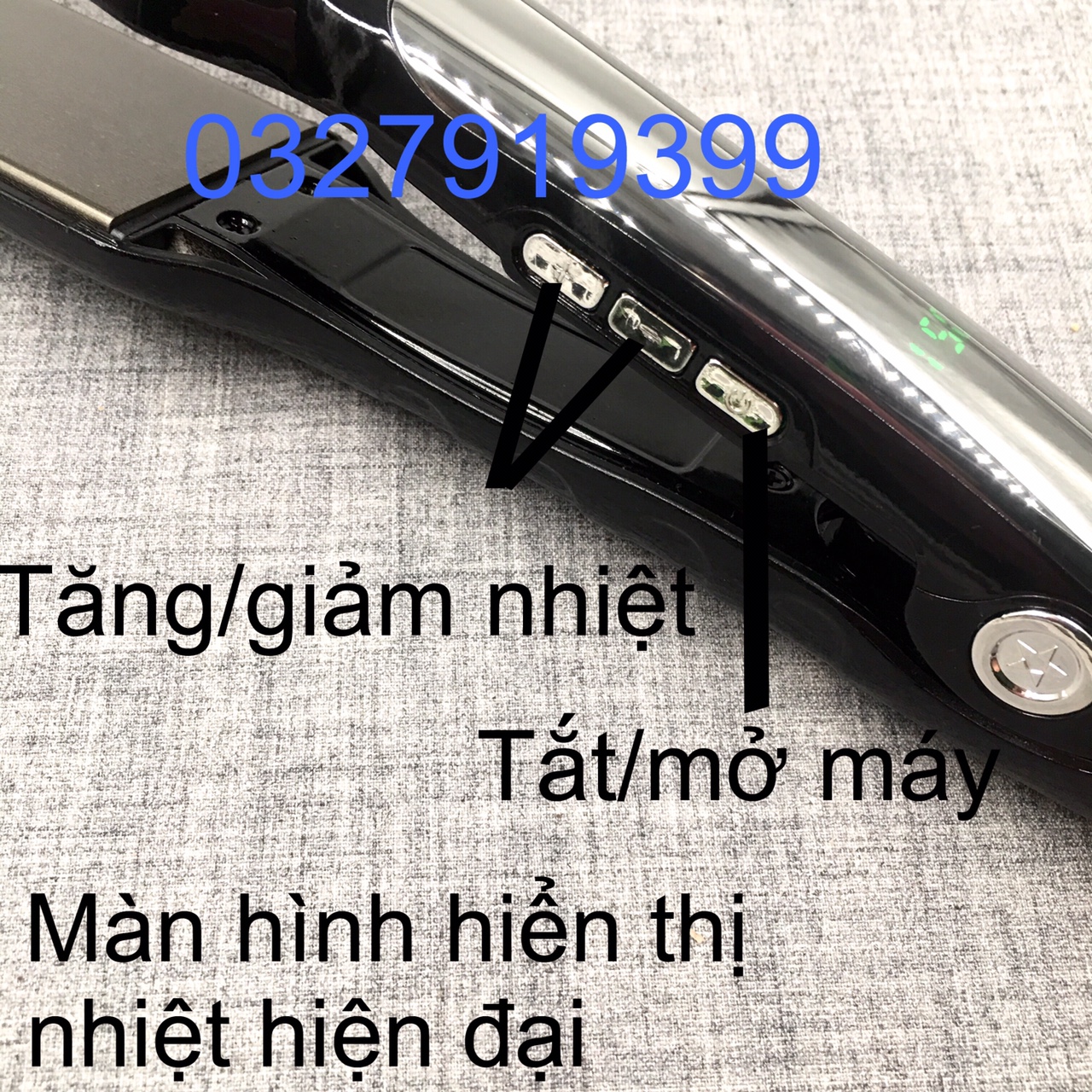 Máy Duỗi Tóc Chuyên Nghiệp Hàn Quốc 017 Bề Mặt Gốm Ceramic Tạo Nhiều Kiểu Tóc Khác Nhau Màn Hình LCD Tay Cầm Chống Trơn Trượt
