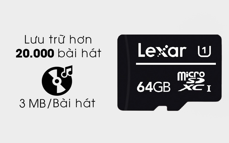 Thẻ nhớ MicroSDXC Lexar 64GB class 10