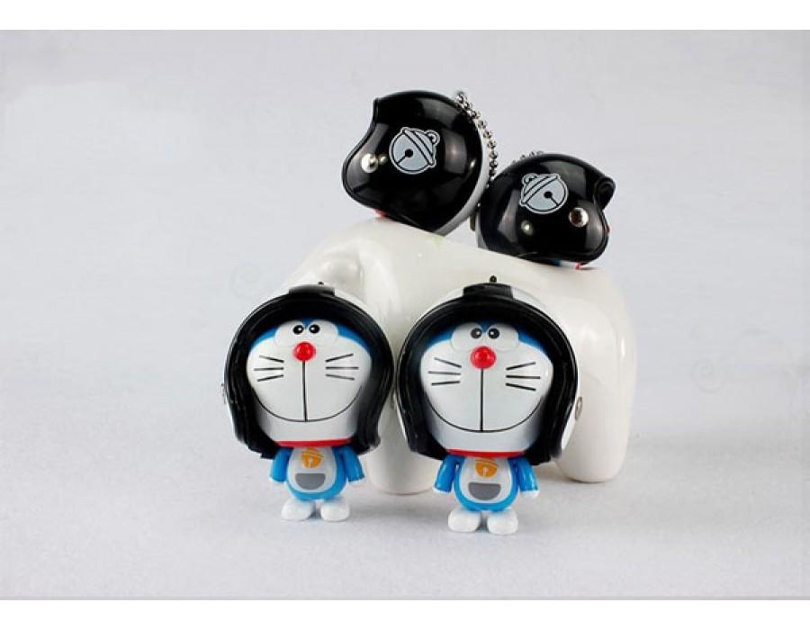 Móc Khóa Doremon Đội Nón Bảo Hiểm Có Đèn Led