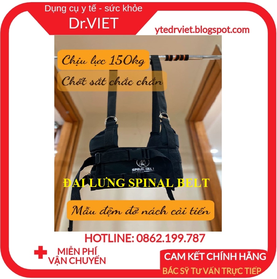 [HCM]Đai Kéo Giãn Cột Sống SPINAL BELT cho bệnh nhân mắc các chứng đau xương khớp Thoát vị đĩa đệm viêm gai đốt sống Thoái hóa vôi hóa cột sống Đau dây thần kinh tọa đau lưng cơ năng có đệm đỡ vùng nách không đau khi tập