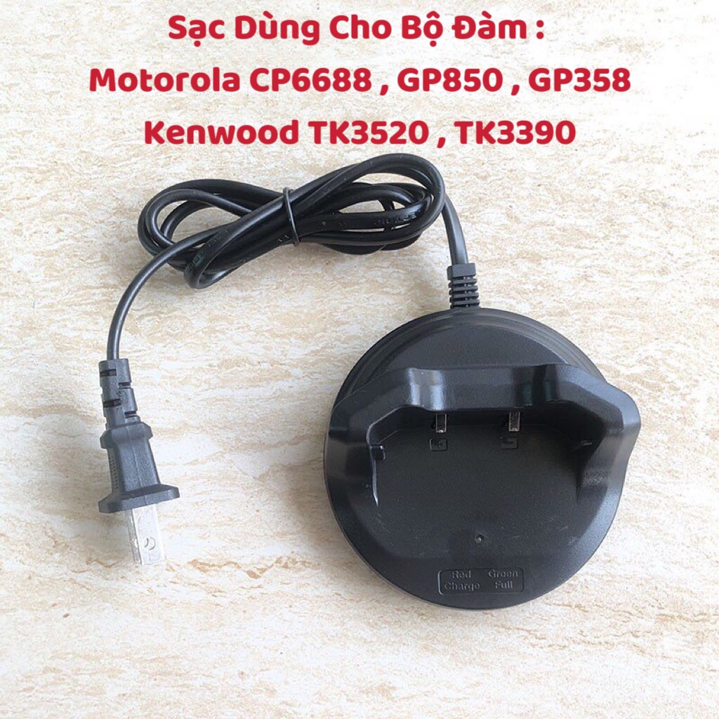 Sạc bộ đàm dùng cho bộ đàm motorola cp6688, gp850, gp358, kenwood tk3520, tk3390, tk3207h