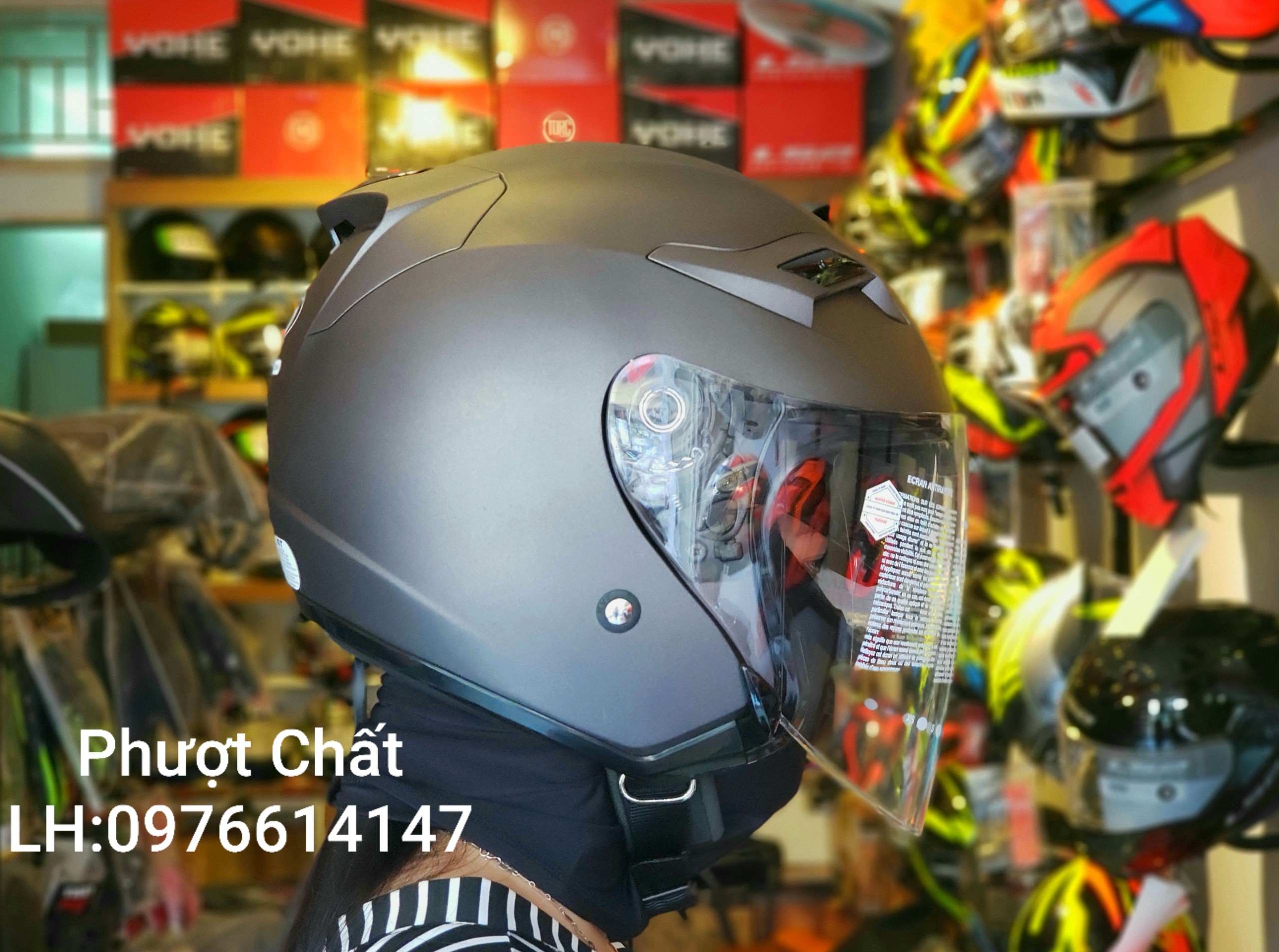 Nón bảo hiểm 3/4 KYT Venom chính hãng,Mũ bảo hiểm 3/4 kyt venom cao cấp chính hãng