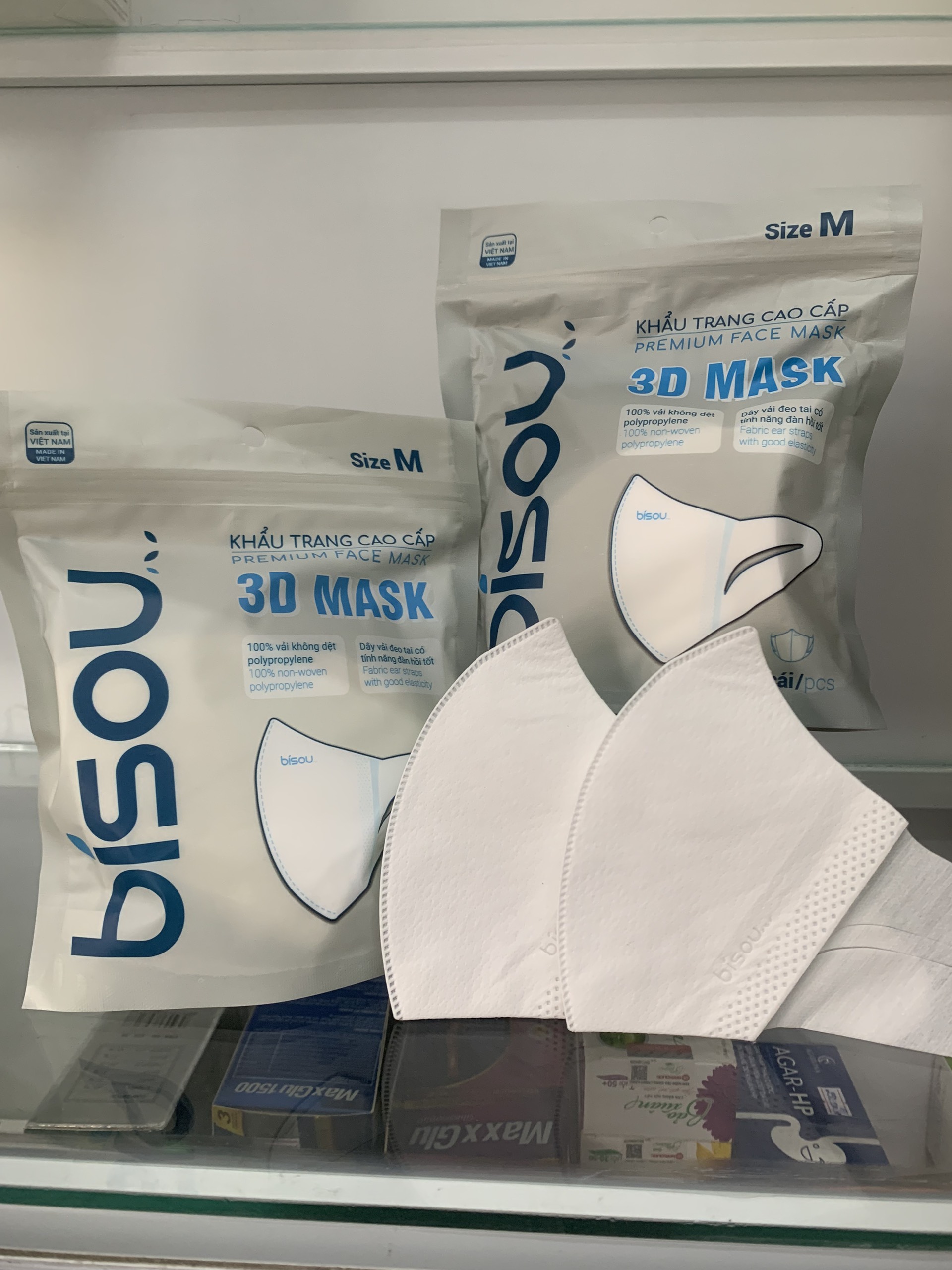 10 Bịch khẩu trang cao cấp 3D MASK bisou