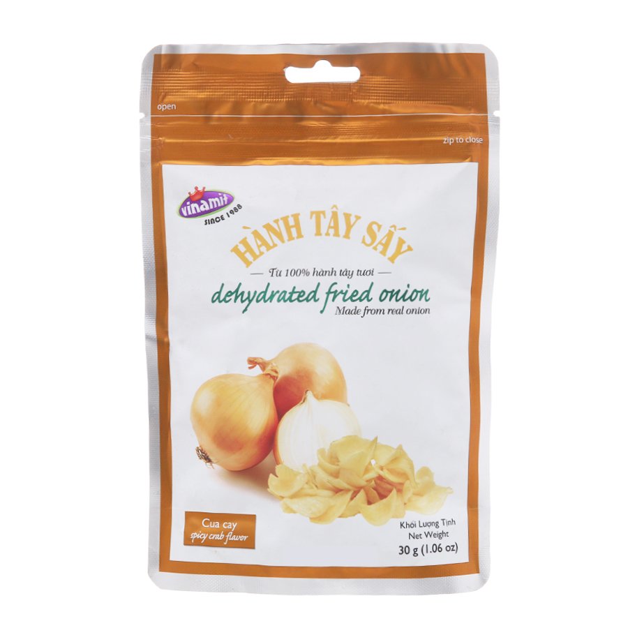 Hành tây sấy Vinamit vị cua cay 30g