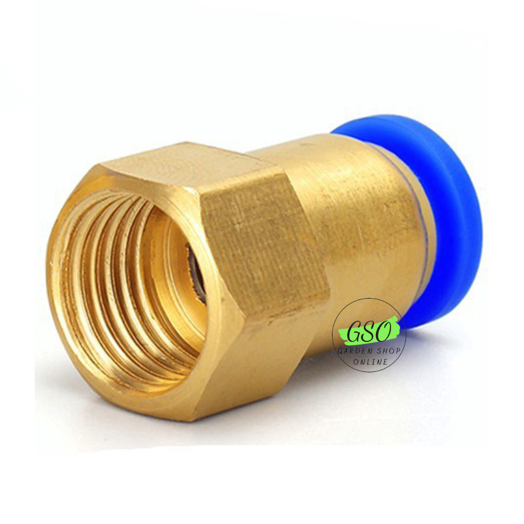 PCF internal tooth straight connector 6mm pipe fitting full thread with pneumatic spray