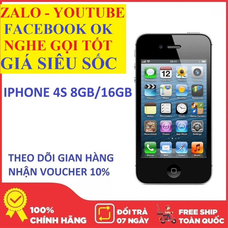 Điện thoại Iphone4S 16G mới Zin Keng Quốc Tế