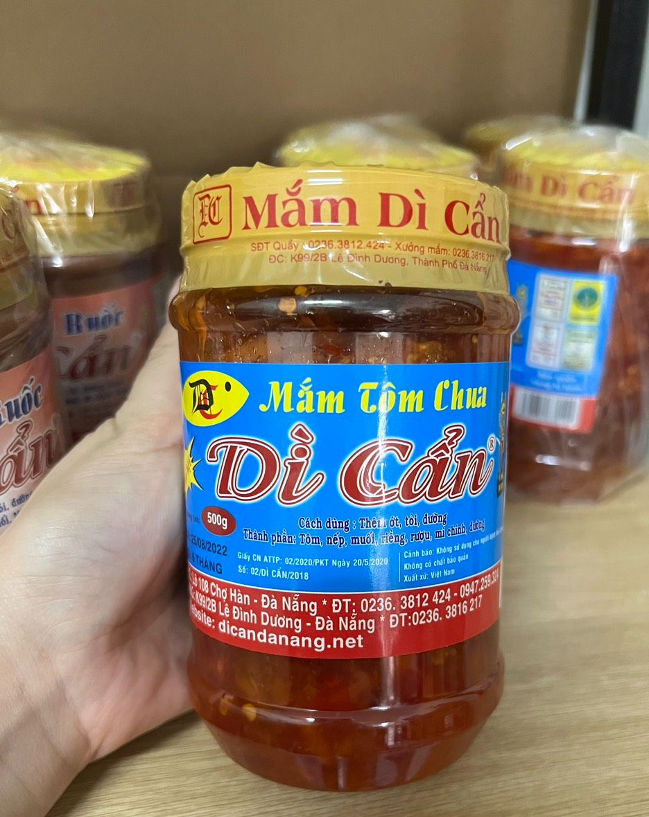 Mắm Tôm Chua Dì Cẩn Đà Nẵng hũ 500gr