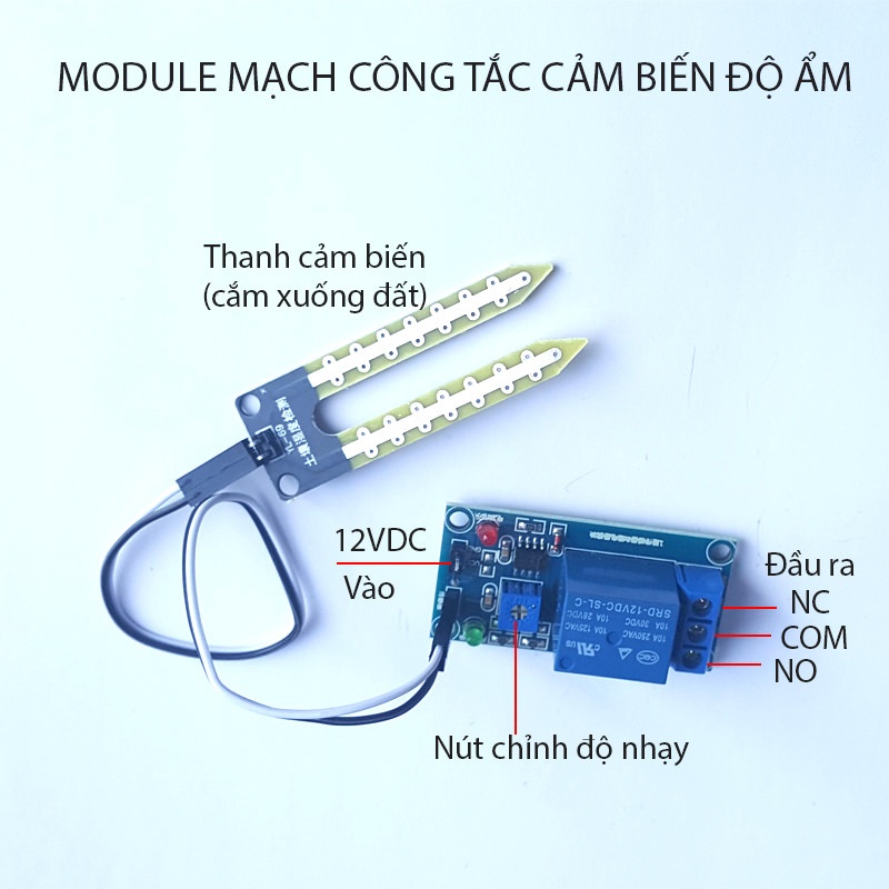 Mạch Cảm Biến Độ Ẩm Đất 12V