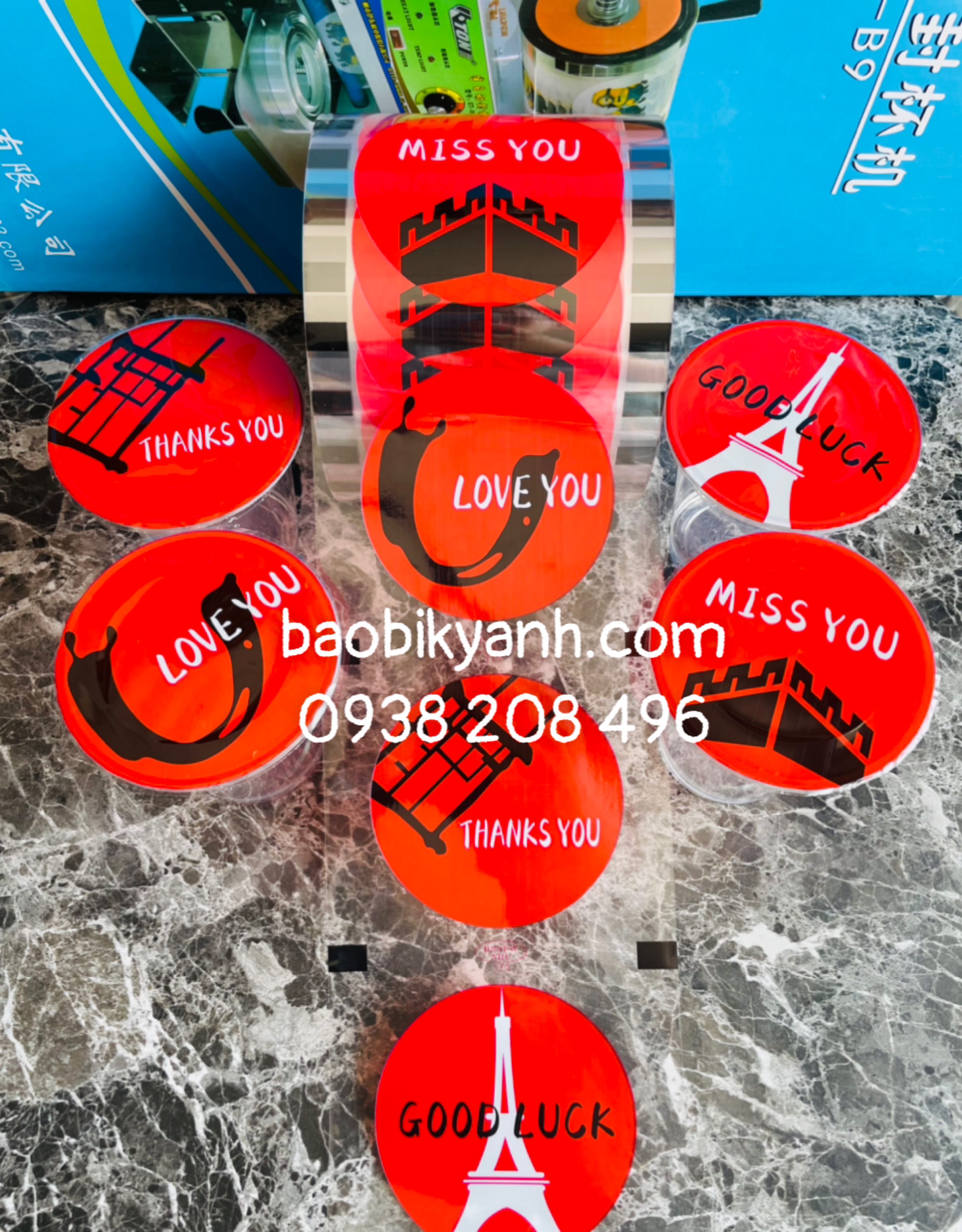 Cuộn màng ép ly 2400 hình/cuộn