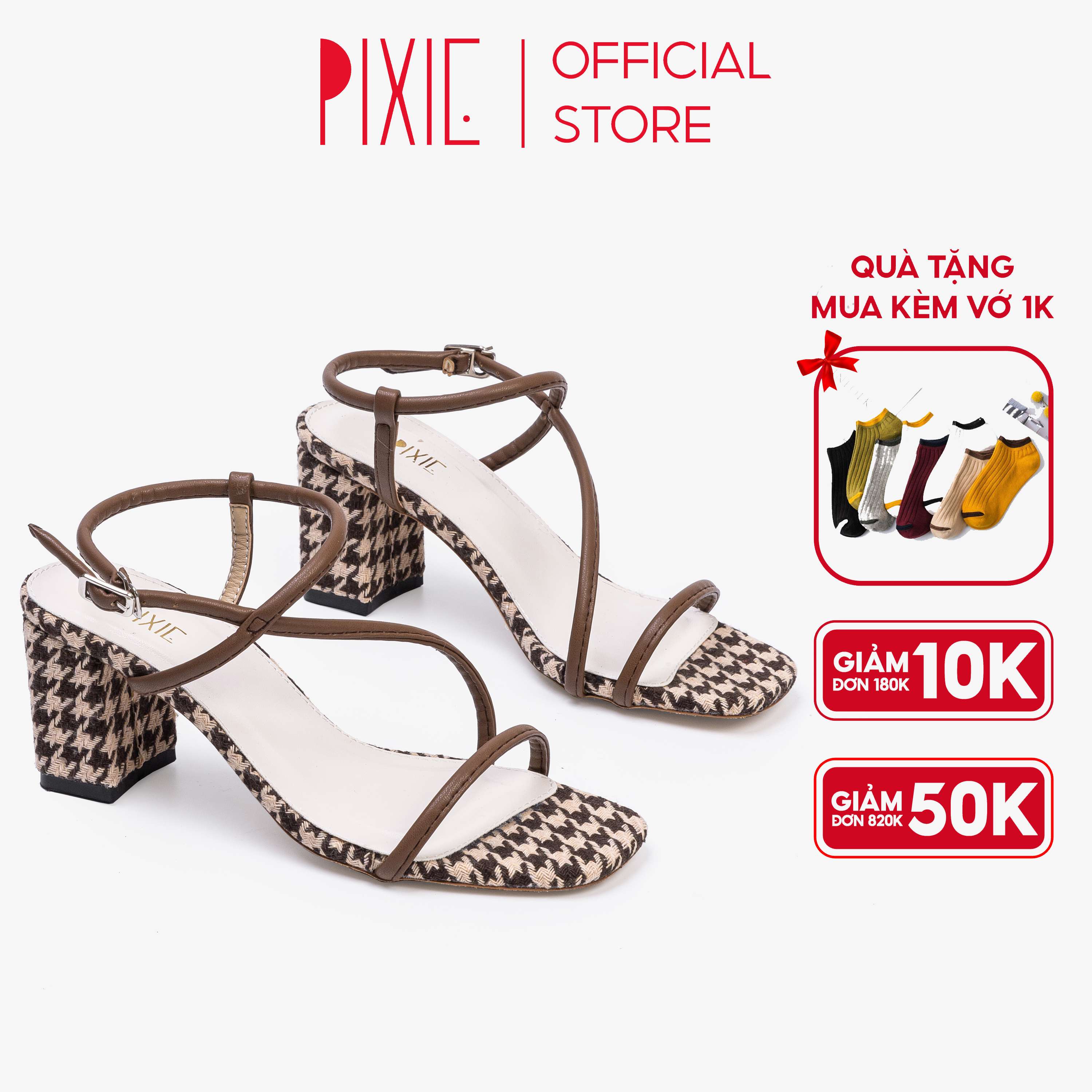 Giày Sandal Cao Gót 6cm Quai Mảnh Pixie H059
