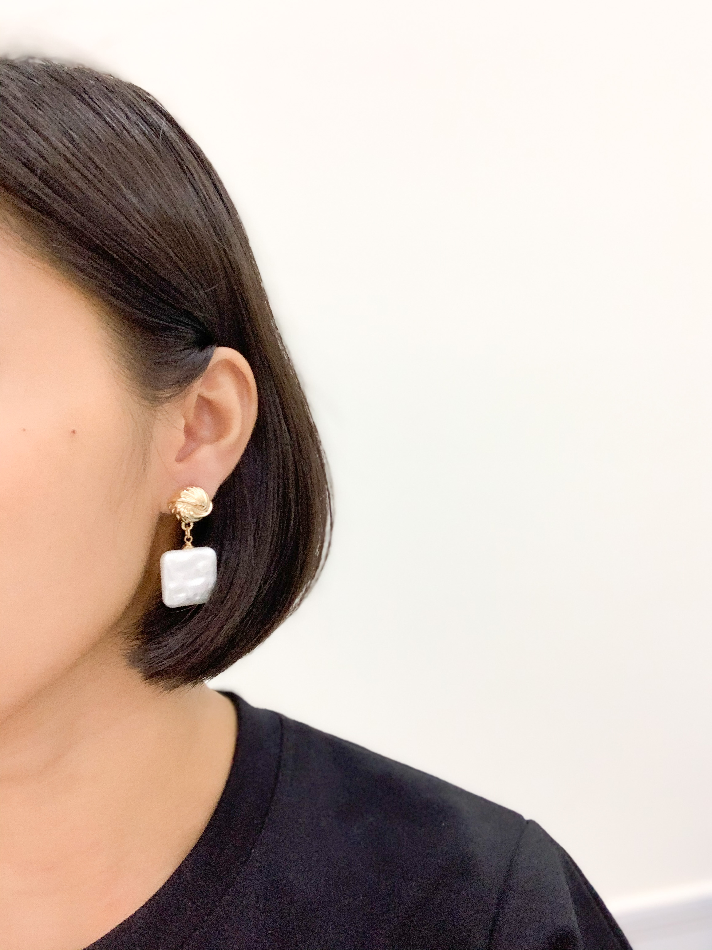 Bông tai treo hạt pearl (chuôi bạc s925)