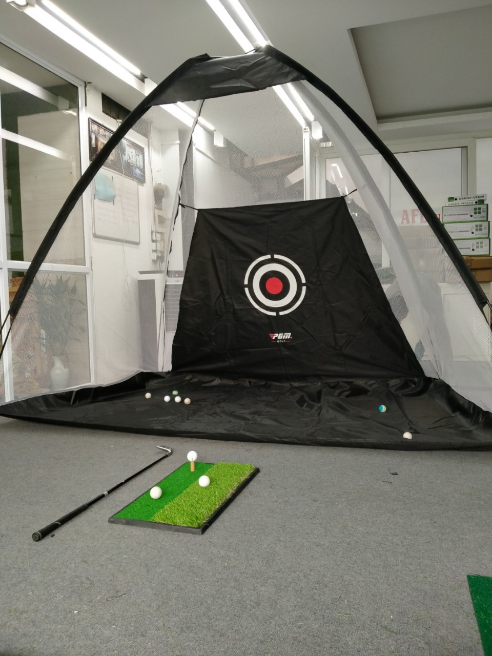Combo tập golf 1: thảm phát + bộ lưới lều kt 2m x 1.3m