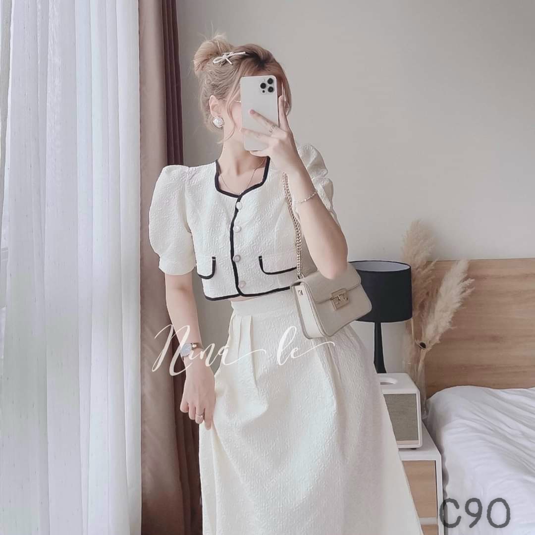 sét váy xốp nhật cao cấp sang chảnh ld22