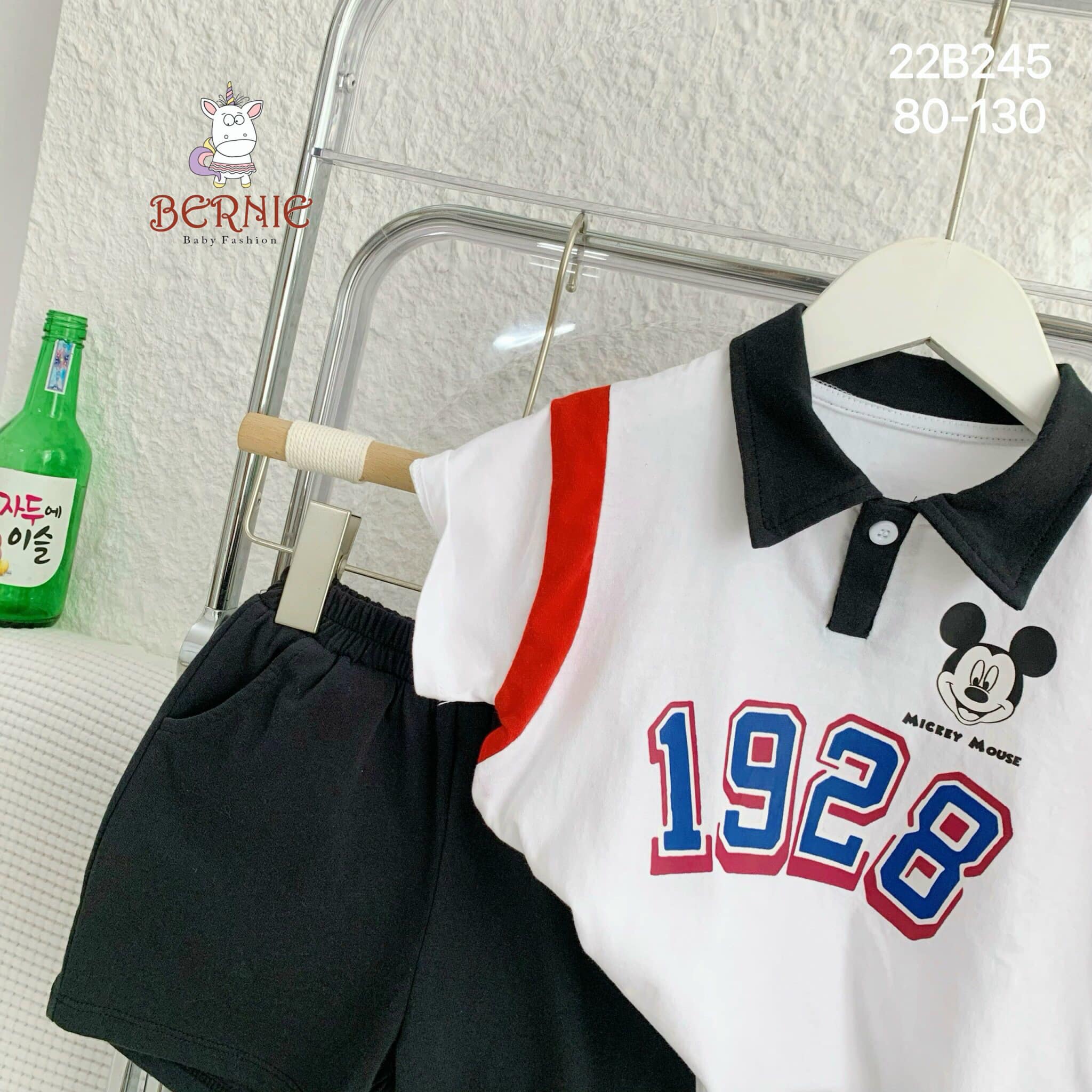 Bộ polo Mickey 1928 Bernie cho bé trai